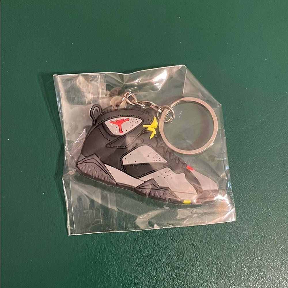 Sneaker Keychain with Red and Yellow Accents